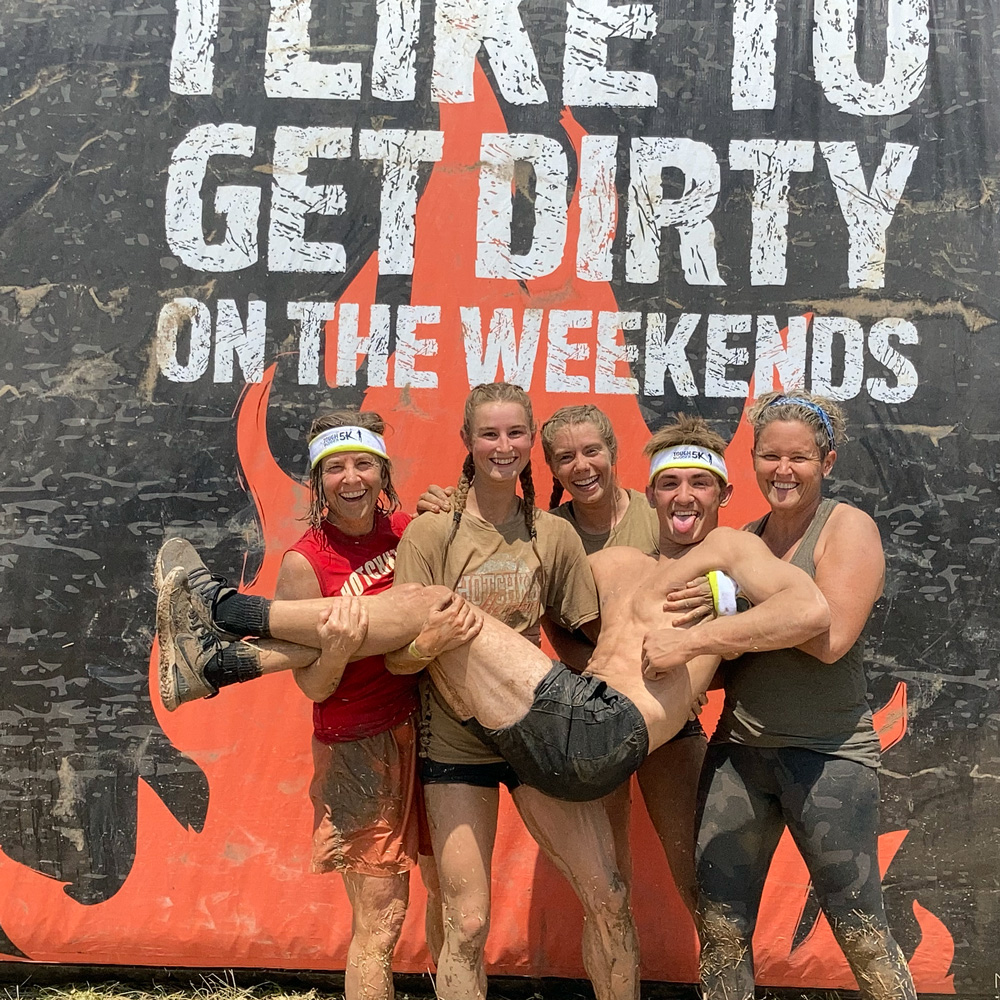 Tammy Harbison likes to Get Dirty on the Weekends with friends in their custom orthotics