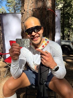 Danny Manimbo strutting his Badwater winning belt buckle!